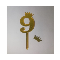 C/TOPPER TINY NUM GOLD 9