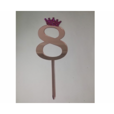 C/TOPPER NUM MINI 8 ROSE GOLD