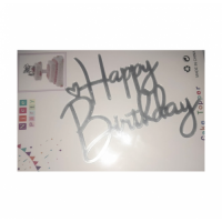C/TOPPER HAPPY BIRTHDAY BADGE SILVER 10C
