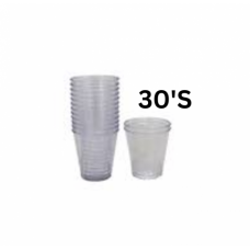 TOT GLASSES SMALL CLEAR 30'S