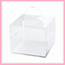 BOX CUP CAKE CLEAR + BASE 8.5CM 10'S