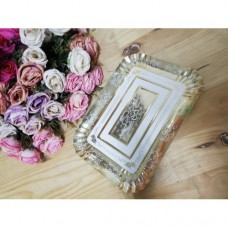 CAKE TRAY RECT SILVER 31*22CM