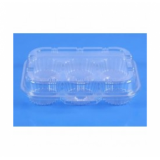 CLAMPSHELL CUP CAKE 6-DIV T555 1'S