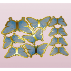 BUTTERFLIES CARD BLUE & GOLD