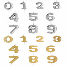 CANDLES GOLD/SILVER NUMBERS