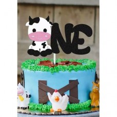 C/TOPPER ONE COW THEME BLACK