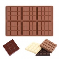 SILICONE MOULD MINI CHOC SLABS 6 CAVITY