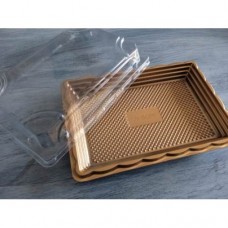 SUSHI TRAY GOLD 19*13*4CM