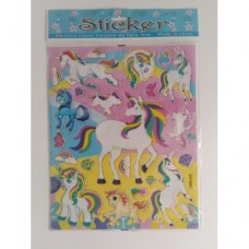 P/STICKERS UNICORN A4
