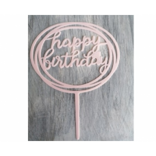 C/TOPPER HBD BIG PINK ROUNDS