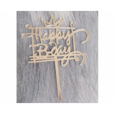 C/TOPPER HAPPY B-DAY SILVER