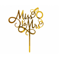 C/TOPPER FROM MISS TO MRS GOLD