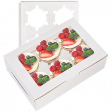 BOX CUPCAKE + INSERT WHITE WINDOW 6'S