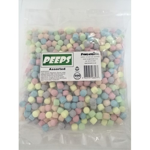 CACHOUS ASSORTED PEEPS 500G CACHOUS ASSORTED PEEPS 500G