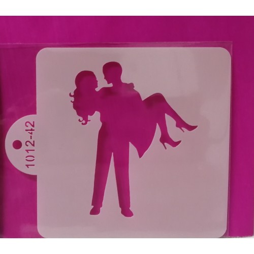 STENCIL MAN CARRYING A LADY STENCIL MAN CARRYING A LADY