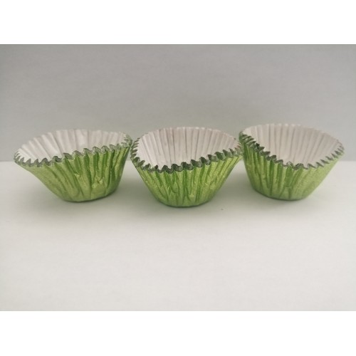 COOKIE CUPS FOIL GREEN 60'S 4CM COOKIE CUPS FOIL GREEN 60'S 4CM
