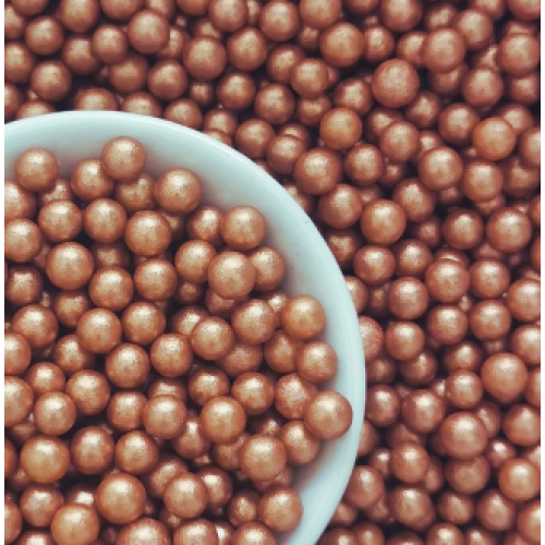 SPRINKLES SUGAR PEARLS ROSE GOLD 6MM 50M SPRINKLES SUGAR PEARLS ROSE GOLD 6MM 50M