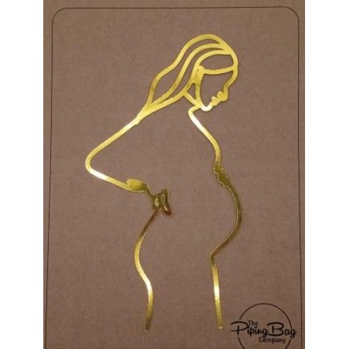 C/TOPPER LINE ART DECOR PREGNANT F GOLD C/TOPPER LINE ART DECOR PREGNANT F GOLD