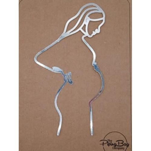 C/TOPPER LINE ART DECOR PREGNANT F SILVE C/TOPPER LINE ART DECOR PREGNANT F SILVE