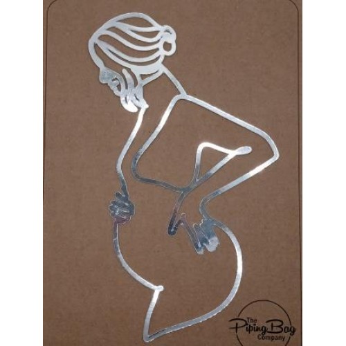 C/TOPPER LINE ART DECOR PREGNANT F SILVE C/TOPPER LINE ART DECOR PREGNANT F SILVE
