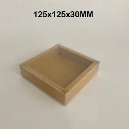 BOX SINGLE COOKIE KRAFT 126x125x30MM BOX SINGLE COOKIE KRAFT 126x125x30MM