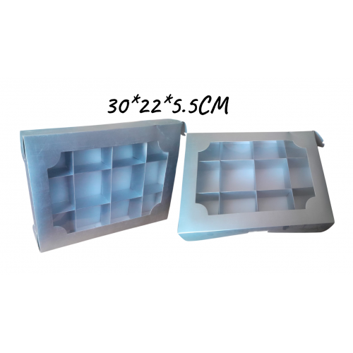 BOX RECT SILVER DIVISIONS 30*22*5.5CM BOX RECT SILVER DIVISIONS 30*22*5.5CM