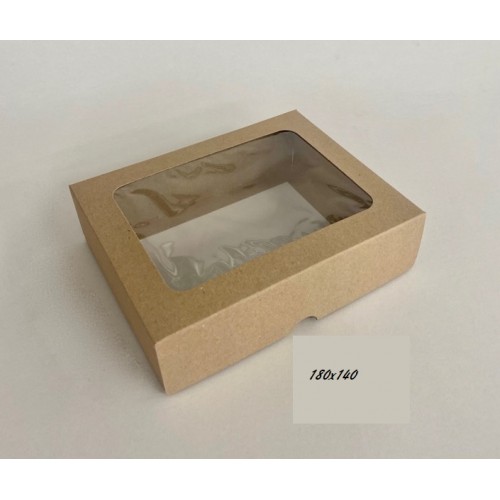BOX BISCUIT KRAFT WINDOW 180x140*50MM BOX BISCUIT KRAFT WINDOW 180x140*50MM