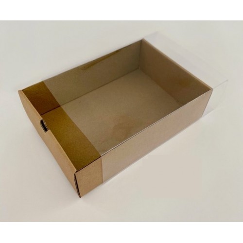 BOX GIFT KRAFT SLIDING PVC 25*17.5*7.5CM BOX GIFT KRAFT SLIDING PVC 25*17.5*7.5CM