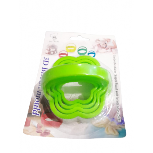COOKIE CUTTER FLOWER PLASTIC 4PC COOKIE CUTTER FLOWER PLASTIC 4PC