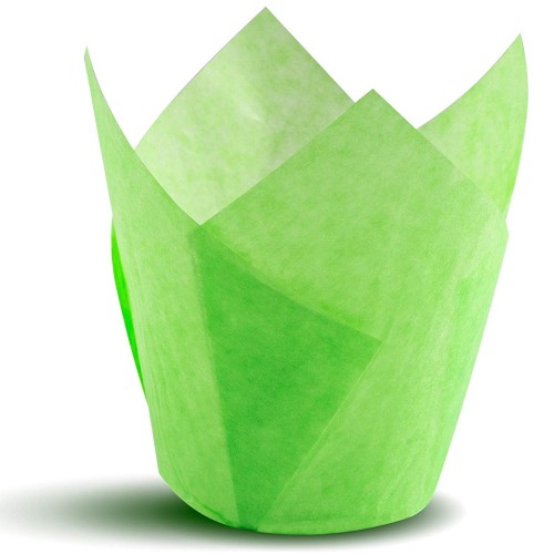 MUFFIN CUP FANCY FLOWER LIME 20'S MUFFIN CUP FANCY FLOWER LIME 20'S