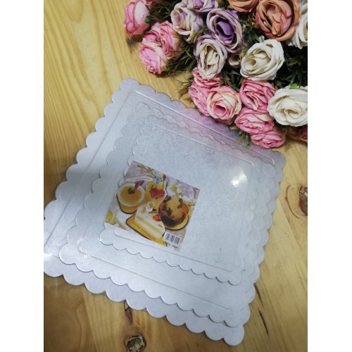 CAKE BOARD SET SQUARE 3PC CAKE BOARD SET SQUARE 3PC