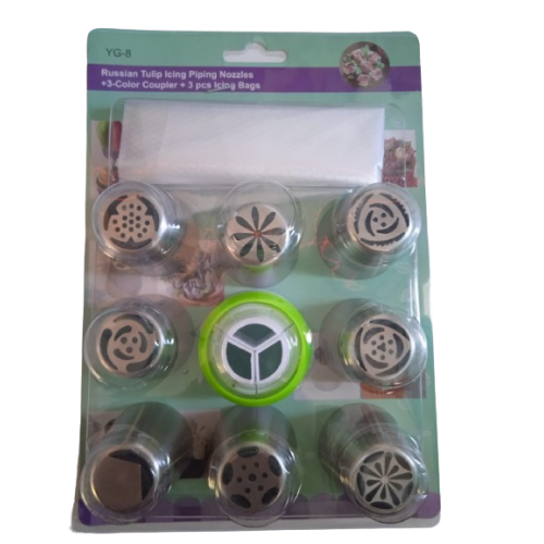 NOZZLE SET RUSSIAN FLOWER LRG 10PC NOZZLE SET RUSSIAN FLOWER LRG 10PC