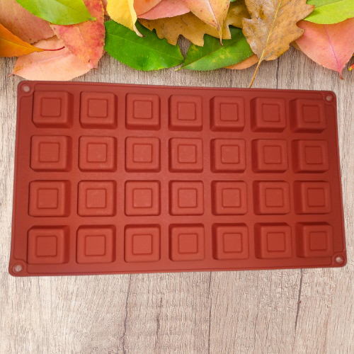 SILICONE MOULD SQUARES WITH INDENT 28 SILICONE MOULD SQUARES WITH INDENT 28