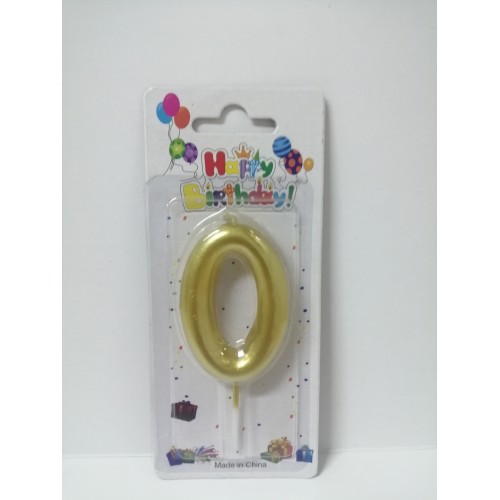 CANDLE NUMBER GOLD 0 CANDLE NUMBER GOLD 0