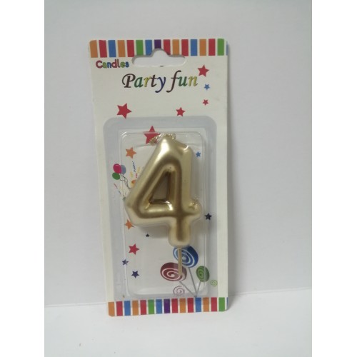 CANDLE NUMBER GOLD 4 CANDLE NUMBER GOLD 4
