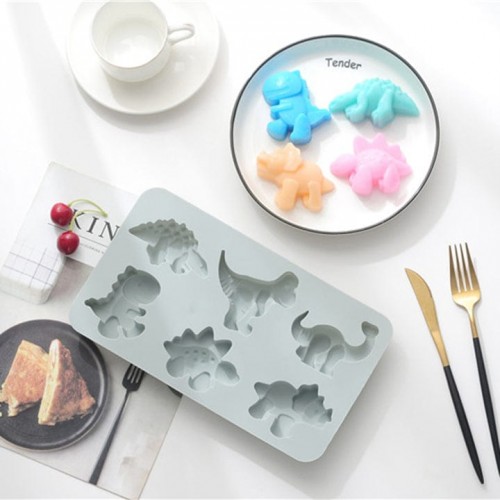 SILICONE MOULD DINOSAURS 6 CAVITY SILICONE MOULD DINOSAURS 6 CAVITY
