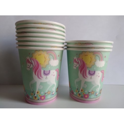 PAPER CUPS UNICORN 10'S