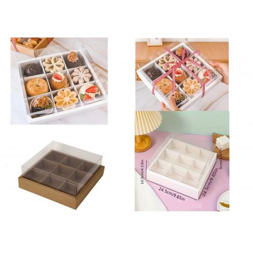 BOX SQUARE KRAFT + DIV 24.5*10CM BOX SQUARE KRAFT + DIV 24.5*10CM
