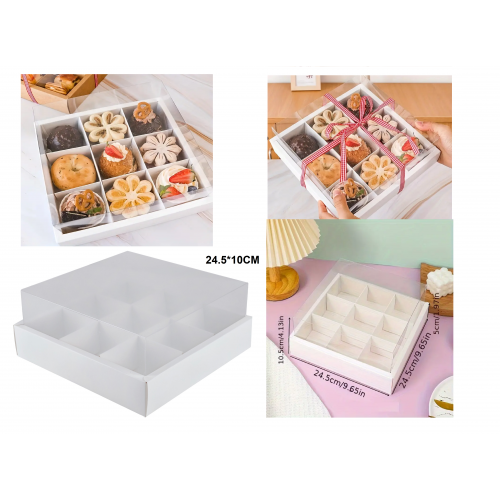 BOX SQUARE WHITE + DIV 24.5*10CM BOX SQUARE WHITE + DIV 24.5*10CM